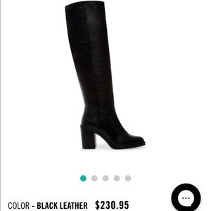 STEVE MADDEN BLACK LEATHER BOOTS!